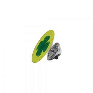 Round lapel pin with clasp