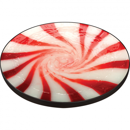 ROUND TABLE TOP with Edge, MDF MR, White 70 Gloss, 603.25 x 19 mm