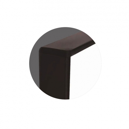 Квадратен плот за маса с ръб, MDF MR, Бял 70 Гланц, 749.3 x 749.3 x 19 mm