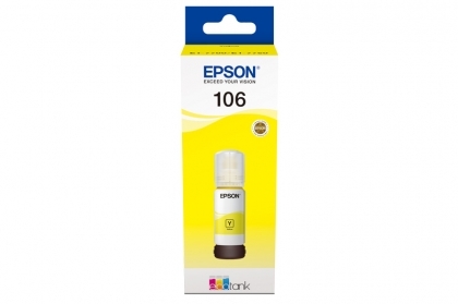 Мастило Epson 106 EcoTank Yellow бутилка 70 ml за принтери Epson L7160/L7180