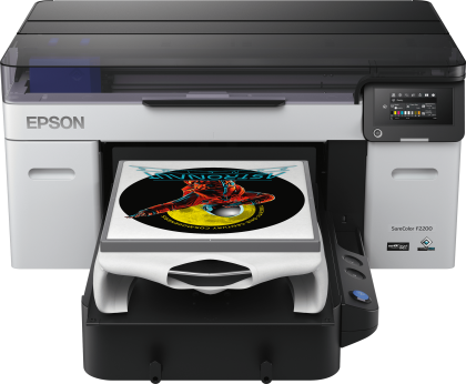 Epson SureColor SC-F2200 DTG CMYK+WHITE. Принтер за директен дигитален печат върху текстил (DTG )и филм (DTF) - най-добри цени от FACTOR.BG. Перфектен за печат и щампи върху тениски.