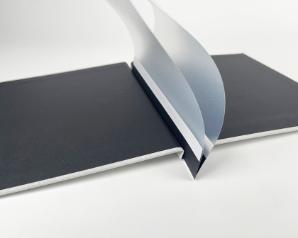 PhotoBook For Staple Steelbinding 21x21 Kashmir Silver / Black Mirror