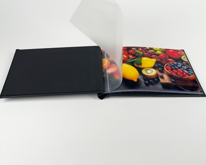 Фотокнига за подвързване с телбод - 4x6 (100x150 mm) - Black Silk