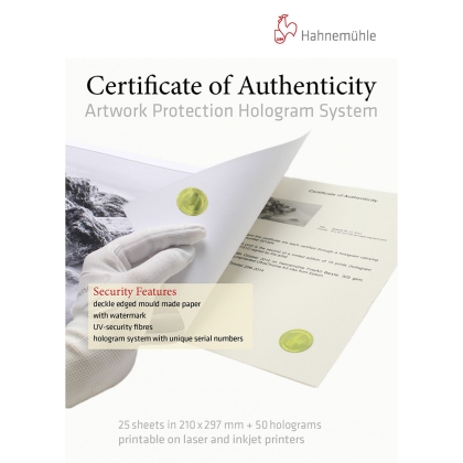 Hahnemuehle Сертификат за автентичност A4
