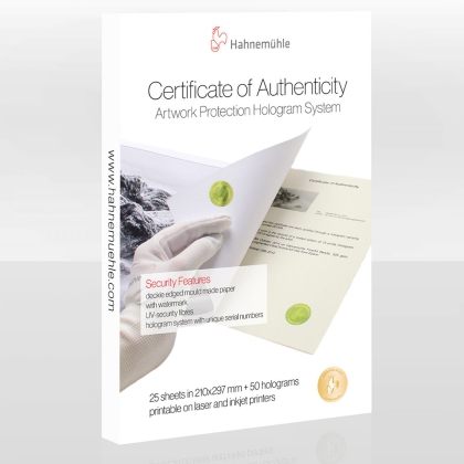 Hahnemuehle Сертификат за автентичност A4