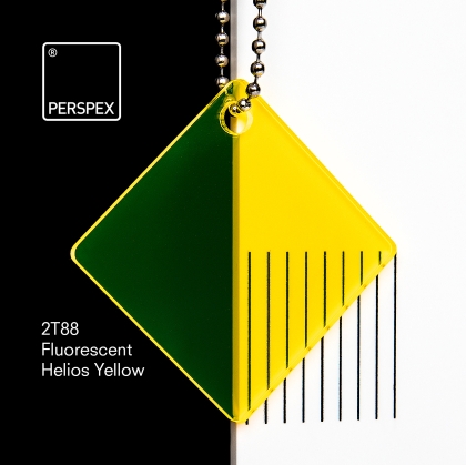 PERSPEX Флуоресцентен Плексиглас 2T88 HELIOS YELLOW