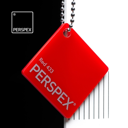 PERSPEX Плътен Цветен Плексиглас 433 RED