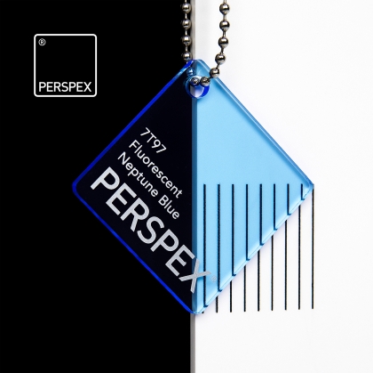 PERSPEX Флуоресцентен Плексиглас 7T97 NEPTUNE BLUE