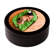 КУТИЯ ЗА БИЖУТА И CD/DVD, Дърво/FRP, Бяло, Гланц, с вложка 47.63 x 139.7 x 2.29mm