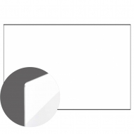 Aluminium Sheetstock - White, Gloss, One-sided, 1200 x 600 x 1.14 mm