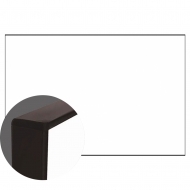 MDF ChromaLuxe - White, Gloss, One-sided, black backing, 1200 x 1200 x 19 mm