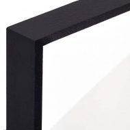 СТЕНЕН ПАНЕЛ с ФАСКА и ЧЕРЕН КАНТ, MDF, Бяло, Гланц,  200 x 300 х 16 mm