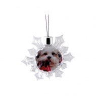 ADV Bauble Snowflake Decoration Clear (box-36)