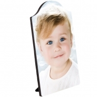 Hardboard Gloss White Arch Top Photo Panel With Kickstand 5" x 7" / 127 x 178 mm 20/box