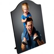 Hardboard Gloss White Arch Top Photo Panel With Kickstand 8" x 10" / 203 x 254 mm 15/box